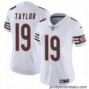 Chicago Bears 19 Tory Taylor White 2024 Vapor Stitched Jersey