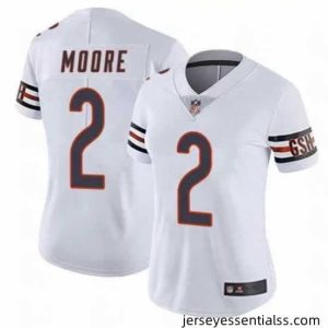 Chicago Bears 2 DJ Moore White Vapor Limited Stitched NFL Jersey