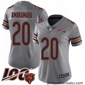 Chicago Bears 20 Prince Amukamara Limited Silver Inverted Legend 100th Season Football Jerseyrs