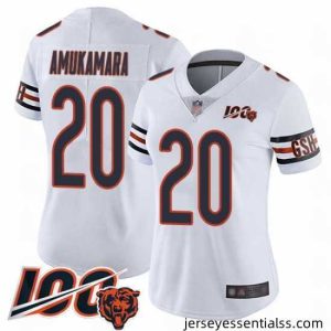 Chicago Bears 20 Prince Amukamara White Vapor Untouchable Limited Player 100th Season Football Jersey