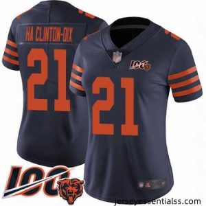 Chicago Bears 21 Ha Ha ClintonDix Limited Navy Blue Rush Vapor Untouchable 100th Season Football Jersey