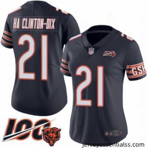 Chicago Bears 21 Ha Ha ClintonDix Navy Blue Team Color 100th Season Limited Football Jersey