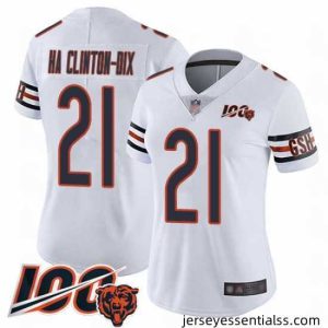 Chicago Bears 21 Ha Ha ClintonDix White Vapor Untouchable Limited Player 100th Season Football Jersey