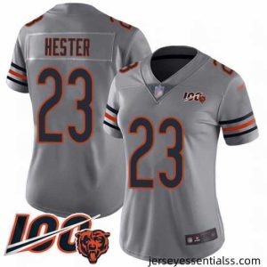 Chicago Bears 23 Devin Hester Limited Silver Inverted Legend 100th Season Football Jersey