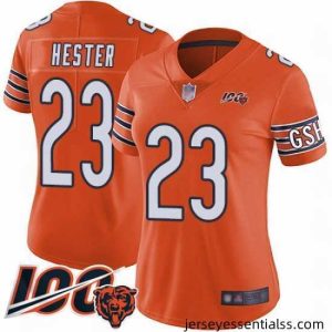 Chicago Bears 23 Devin Hester Orange Alternate 100th Season Limited Football Jersey