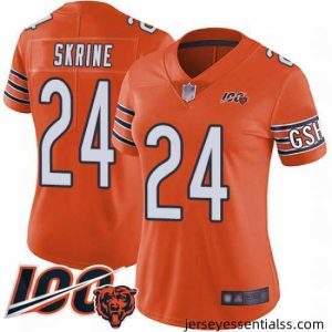 Chicago Bears 24 Buster Skrine Orange Alternate 100th Season Limited Football Jersey
