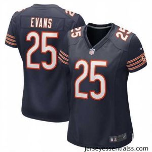 Chicago Bears 25 Darrynton Evans Navy Stitched Jersey 28Run Small 29