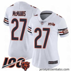 Chicago Bears 27 Sherrick McManis White Vapor Untouchable Limited Player 100th Season Football Jersey