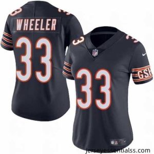 Chicago Bears 33 Ian Wheeler Navy 2024 Vapor Stitched Jersey 28Run Small 29