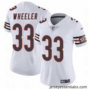 Chicago Bears 33 Ian Wheeler White 2024 Vapor Stitched Jersey 28Run Small 29