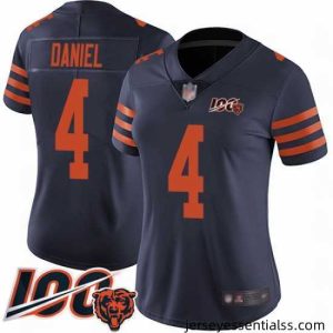 Chicago Bears 4 Chase Daniel Limited Navy Blue Rush Vapor Untouchable 100th Season Football Jersey