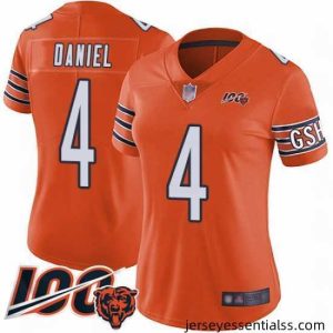 Chicago Bears 4 Chase Daniel Orange Alternate 100th Season Limited Football Jersey