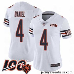 Chicago Bears 4 Chase Daniel White Vapor Untouchable Limited Player 100th Season Football Jersey