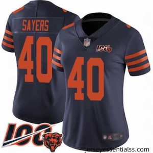 Chicago Bears 40 Gale Sayers Limited Navy Blue Rush Vapor Untouchable 100th Season Football Jersey