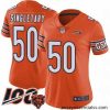 Chicago Bears 50 Mike Singletary Orange Alternate 100th Season Limited Football Jersey