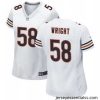 Chicago Bears 58 Darnell Wright White 2023 Draft Stitched Game Jersey