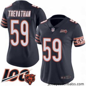 Chicago Bears 59 Danny Trevathan Navy Blue Team Color 100th Season Limited Football Jersey