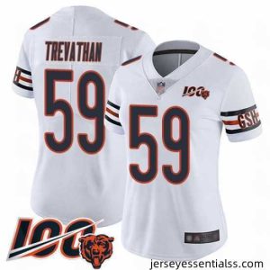 Chicago Bears 59 Danny Trevathan White Vapor Untouchable Limited Player 100th Season Football Jersey