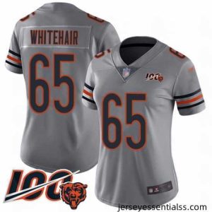 Chicago Bears 65 Cody Whitehair Limited Silver Inverted Legend 100th Season Football Jersey