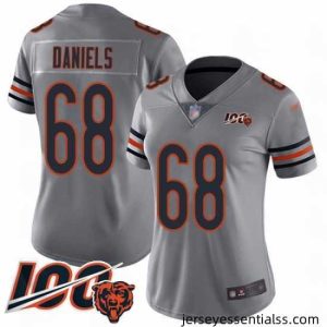Chicago Bears 68 James Daniels Limited Silver Inverted Legend 100th Season Football Jersey