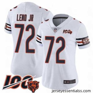 Chicago Bears 72 Charles Leno White Vapor Untouchable Limited Player 100th Season Football Jersey