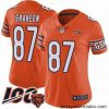 Chicago Bears 87 Adam Shaheen Orange Alternate 100th Season Limited Football Jersey