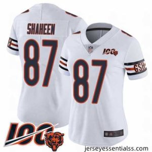 Chicago Bears 87 Adam Shaheen White Vapor Untouchable Limited Player 100th Season Football Jersey