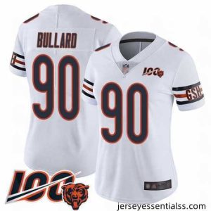 Chicago Bears 90 Jonathan Bullard White Vapor Untouchable Limited Player 100th Season Football Jersey