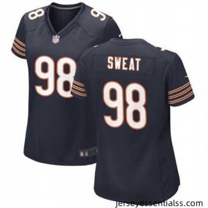Chicago Bears 98 Montez Sweat Navy Stitched Jersey 28Run Small 29