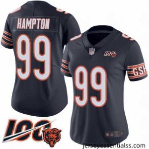 Chicago Bears 99 Dan Hampton Navy Blue Team Color 100th Season Limited Football Jersey