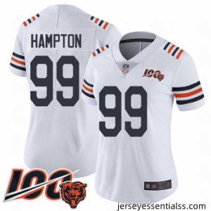 Chicago Bears 99 Dan Hampton White 100th Season Limited Football Jersey