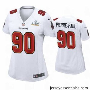 Jason Pierre Paul Buccaneers White Super Bowl Lv Game Fashion Jersey