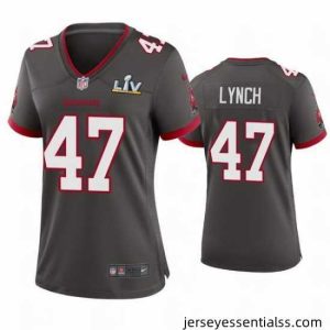 John Lynch Buccaneers Pewter Super Bowl Lv Game Jersey