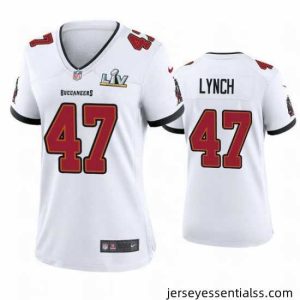 John Lynch Buccaneers White Super Bowl Lv Game Jersey