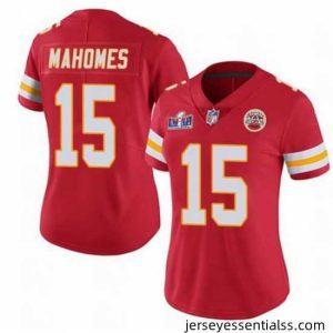 Kansas City Chiefs 15 Patrick Mahomes Red Vapor Untouchable Limited Stitched Football 2024 Super Bowl LVIII Jersey