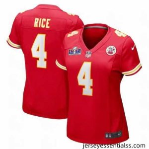 Kansas City Chiefs 4 Rashee Rice Red 2023 F.U.S.E  Vapor Untouchable Limited Stitched 2024 Super Bowl LVIII Jersey