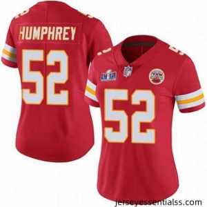 Kansas City Chiefs 52 Creed Humphrey Red Vapor Untouchable Limited Stitched Football 2024 Super Bowl LVIII Jersey