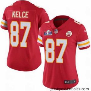Kansas City Chiefs 87 Travis Kelce Red Vapor Untouchable Limited Stitched Football 2024 Super Bowl LVIII Jersey