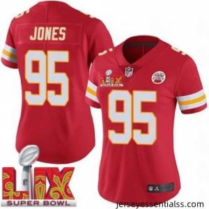Kansas City Chiefs Chris Jones #95 Red 2024 2025 Super Bowl LIX F.U.S.E Stitched Jersey