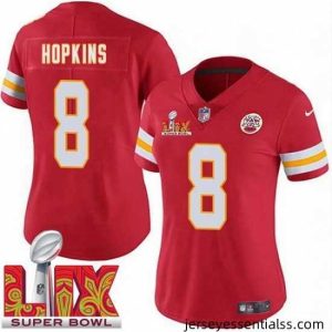 Kansas City Chiefs DeAndre Hopkins #8 Red 2024 2025 Super Bowl LIX F.U.S.E Stitched NFL Jersey