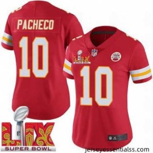 Kansas City Chiefs Isiah Pacheco #10 Red 2024 2025 Super Bowl LIX F.U.S.E Stitched Jersey