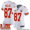 Kansas City Chiefs Travis Kelce #87 White 2024 2025 Super Bowl LIX F.U.S.E Stitched Jersey