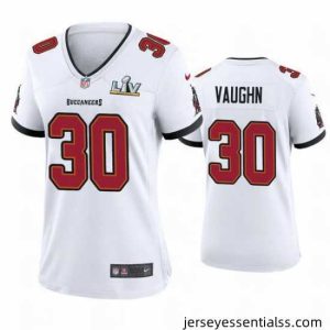 Ke'Shawn Vaughn Buccaneers White Super Bowl Lv Game Jersey