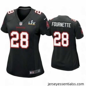 Leonard Fournette Buccaneers Black Super Bowl Lv Game Fashion Jersey