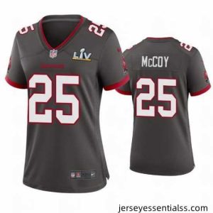 Lesean Mccoy Buccaneers Pewter Super Bowl Lv Game Jersey