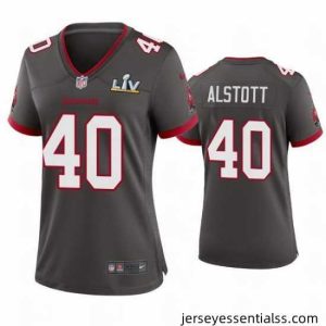 Mike Alstott Buccaneers Pewter Super Bowl Lv Game Jersey