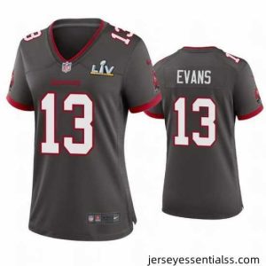 Mike Evans Buccaneers Pewter Super Bowl Lv Game Jersey