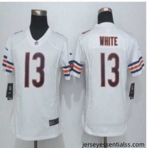 New Bears #13 Kevin White White Stitched NFL Limited Jersey