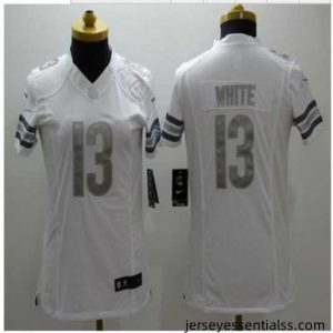 New Bears #13 Kevin White White Stitched NFL Limited Platinum Jersey