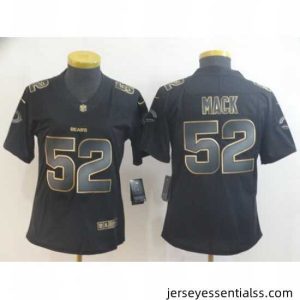 Nike Bears 52 Khalil Mack Black Gold Vapor Untouchable Limited Jersey